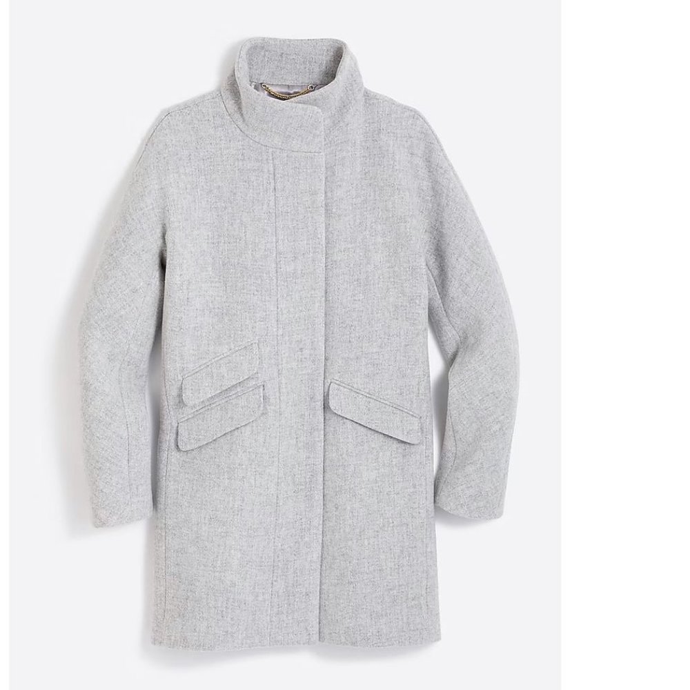 J.Crew Cocoon coat in Italian stadium-cloth wool blend - Size 0